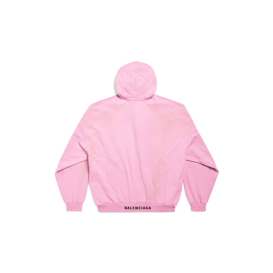 Women Large Fit Hoodie - Pink/Black