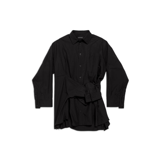 Women Cut Up Shirt - Black
