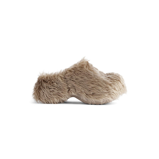 Women Crocs Mule Fake Fur - Mink