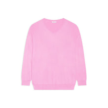 Women Oversized V-Neck - Pink