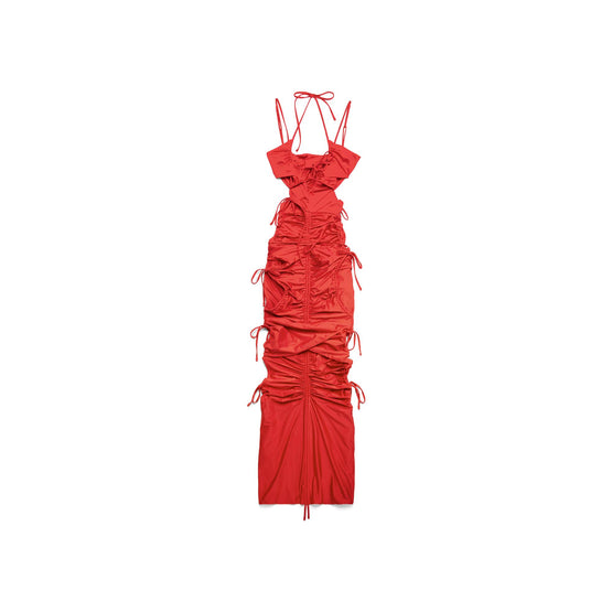 Women Patched Bikini Dress - Red
