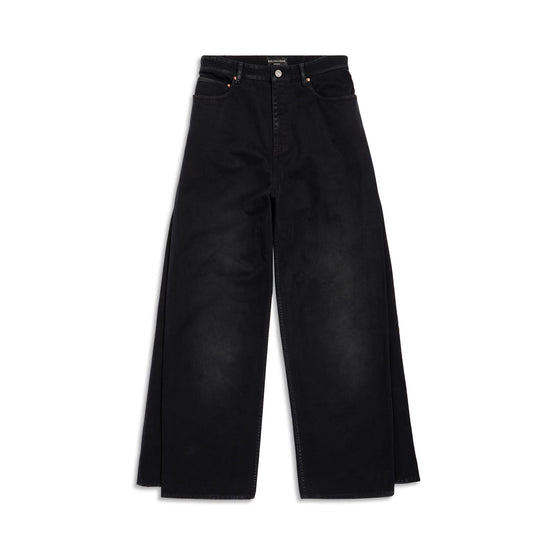 Men Double Front Pants - Sunbleached Black