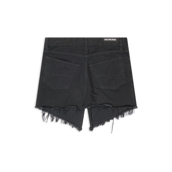 Women Cut-Up Mini Skirt - Rubber Black