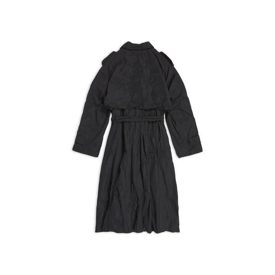 Women Packable Trench - Black