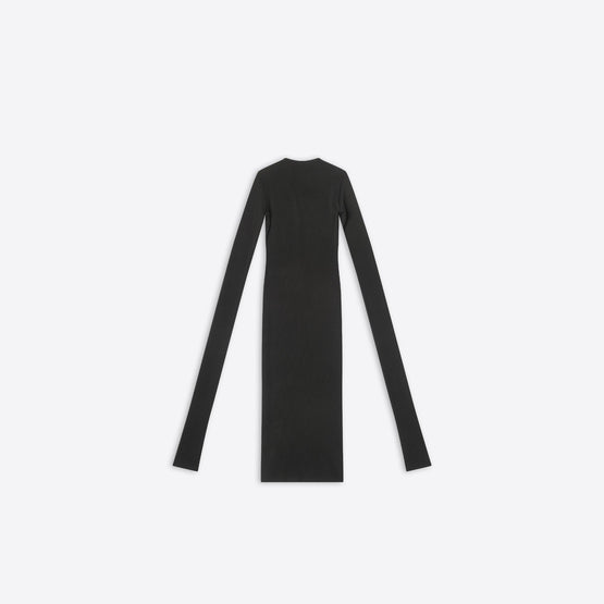 Women Super Long Stretch Top - Black