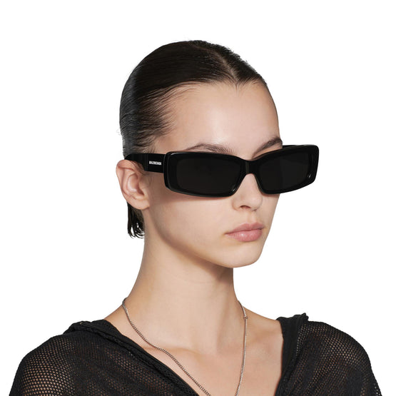 Unisex Oversize Rectangle 0286S - Black