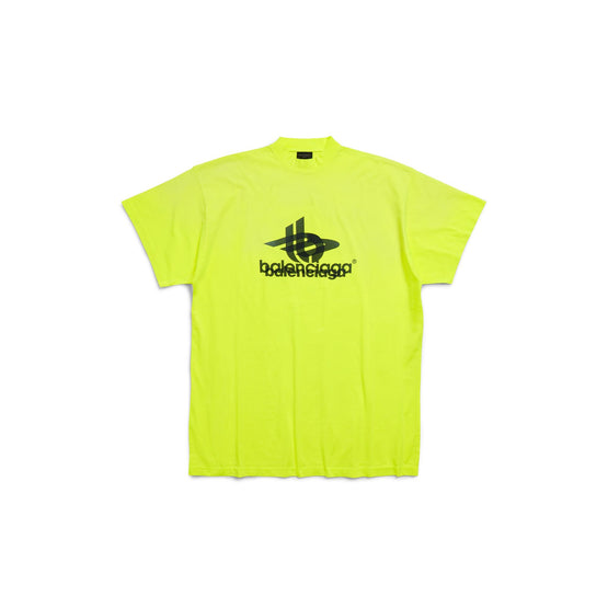 Men Oversized T-Shirt - Fluo Yellow/Black