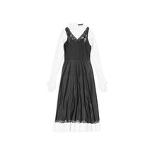 Women Trompe L Oeil Slip Dress T38 - Black