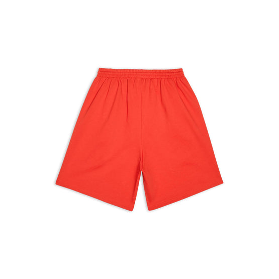 Men Sweat Shorts - Bright Red/White