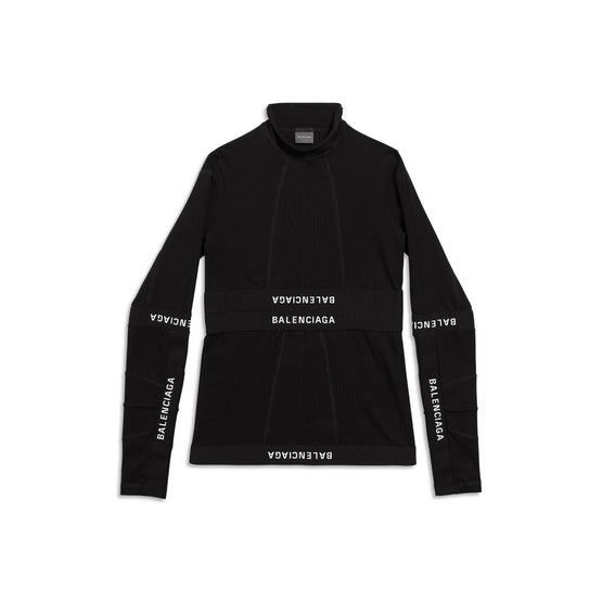 Women Patched Briefs Top - Black/White