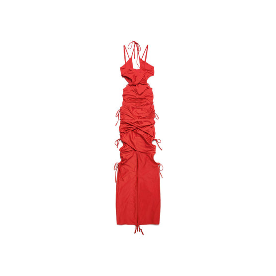 Women Patched Bikini Dress - Red