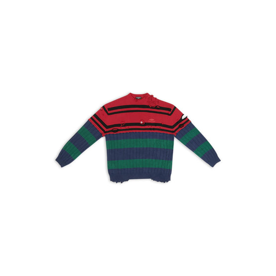 Men Patched Sweater - Multicolor