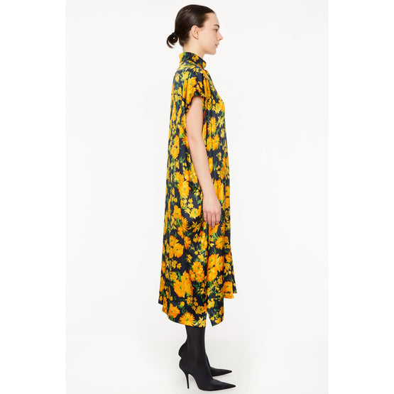 Women Rawcut Sl Dress - Yellow/Navy