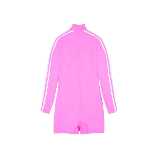 Women Adidas L/S Cycling Mini Dress - Neon Pink