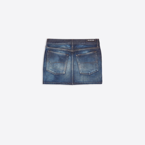 Women Low Waist Mini Skirt - Solarize Blue