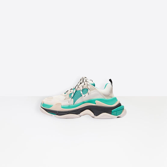 Women Triple S Sneaker - White/Green/Grye