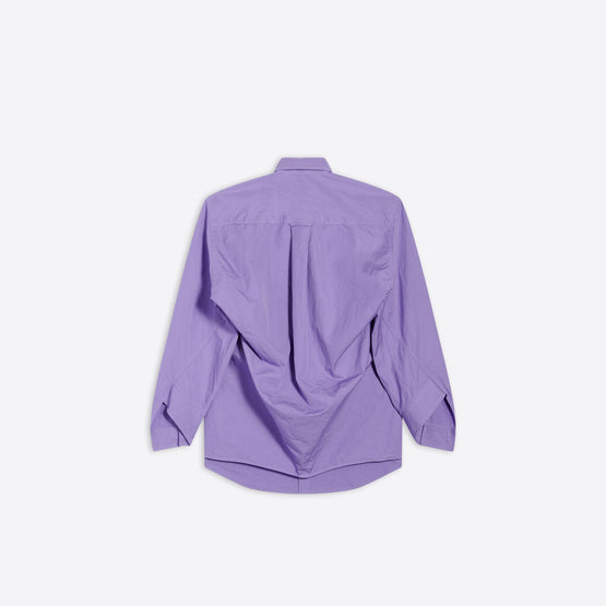 Women Twisted Sleeve Shirt - Light Purple