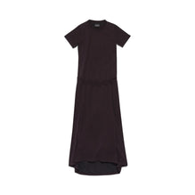 Women Patched T-Shirt Dress - Washed Black
