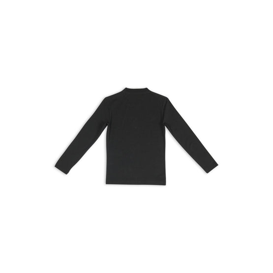 Women Fitted L/S T-Shirt - Black/Silver Strass