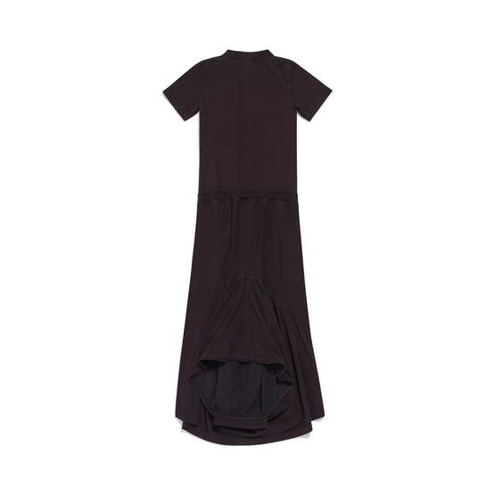 Women Patched T-Shirt Dress - Washed Black