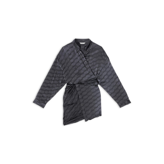 Women Wrap Dress - Charcoal