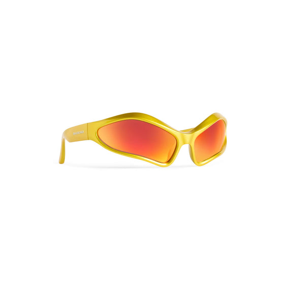 Unisex Fennec Oval 0314S - Yellow/Mirror Red