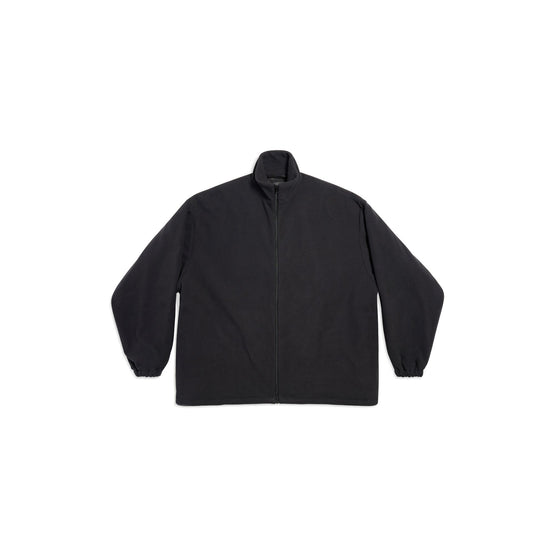 Men Fleece Zip-Up Jacket - Black