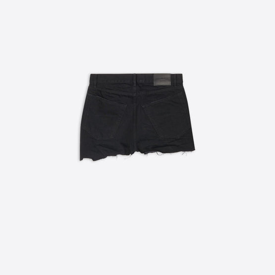 Women Cut Off Skirt - Rubber Black