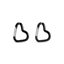 Women Love Clip Earrings P - Mat Black/An Silver