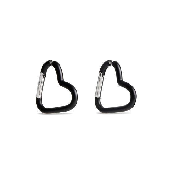 Women Love Clip Earrings P - Mat Black/An Silver