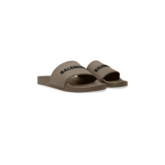 Men Pool Slide Rubber Bal - Taupe/Black