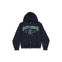 Men Regular Zip-Up Hoodie - Navy