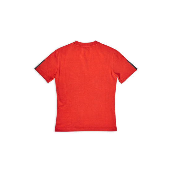 Men Sporty Shrunk T-Shirt - Red/Black/White