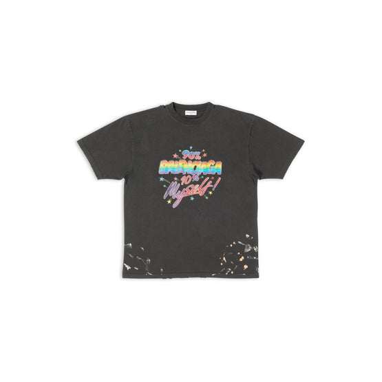 Women Large Fit T-Shirt - Washed Black