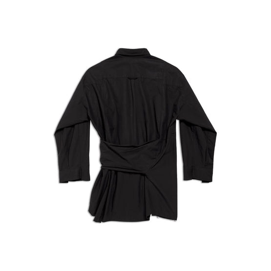 Women Cut Up Shirt - Black