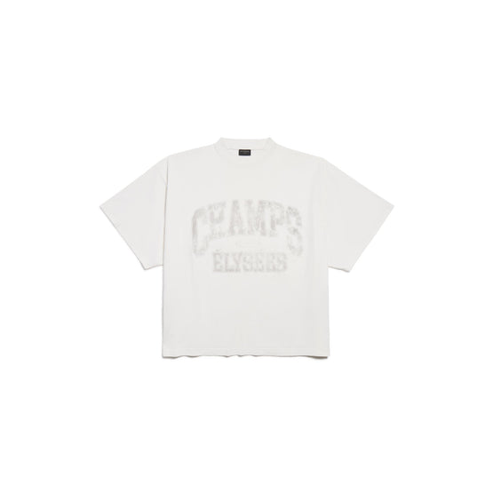 Men S/S Cropped T-Shirt - Off White