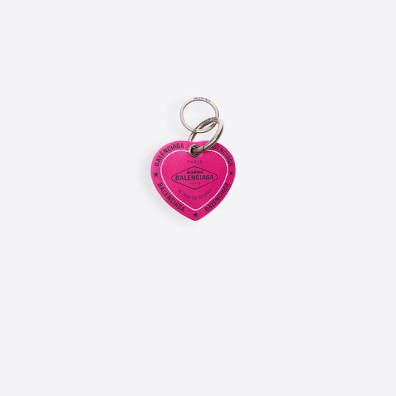 Women Casino Heart Keyring - Fuchsia