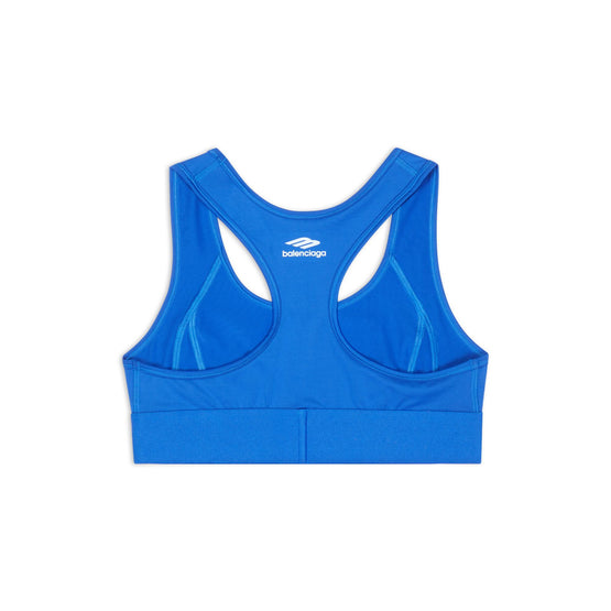 Women Bra Athletic Sports - Cyan/White