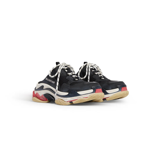 Women Triple S Mule Mltclr/W - Black/White/Red