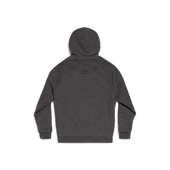 Men Zip-Up Hoodie - Drk Heathr Gry/Black