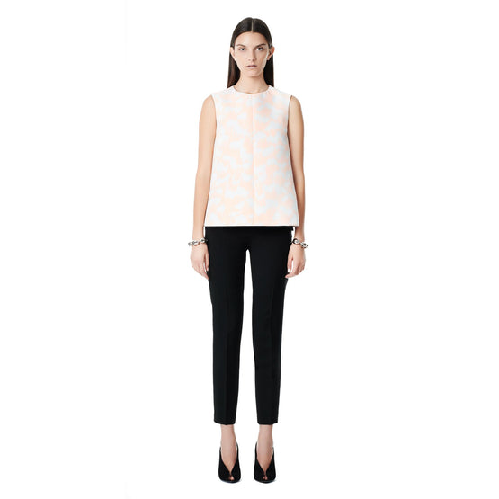 Women A Line Top - Pêche/Blanc