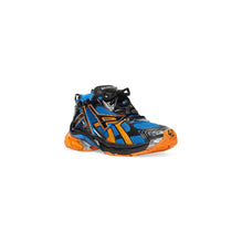 Men Runner Sneaker Four Color - Blue/Orange/Blk/Wh