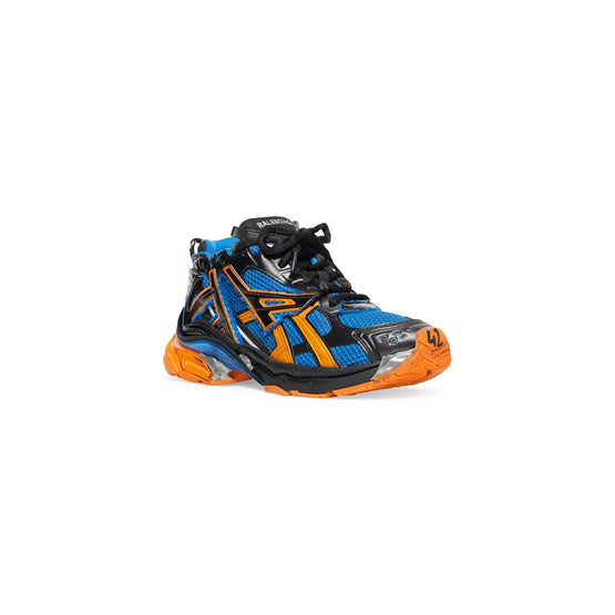 Men Runner Sneaker Four Color - Blue/Orange/Blk/Wh