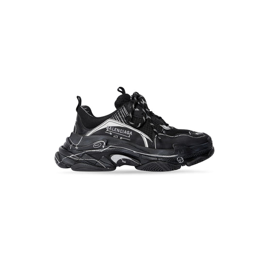 Women Triple S Sketch/W - Black/White