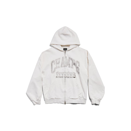 Men Regular Zip-Up Hoodie - Off White
