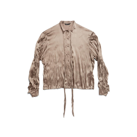 Women Oversized Blouse - Dark Beige