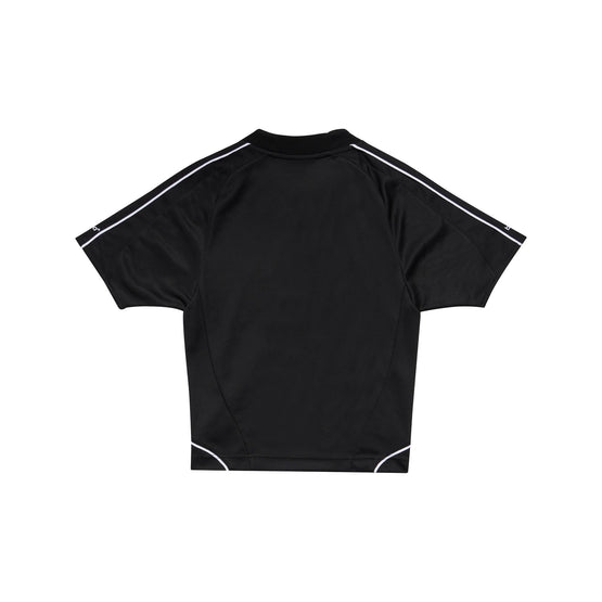 Women Fitted Soccer T-Shirt - Black/White