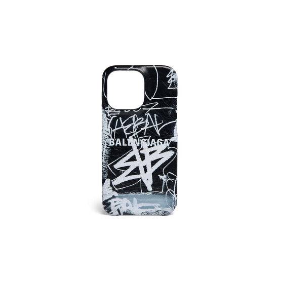 Men Cash Iphone 13 Pro Case - Black/L White