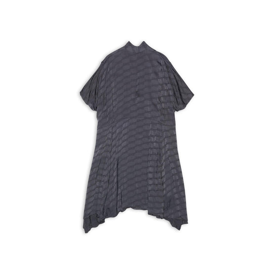 Women Oversized Button Dress - Grey