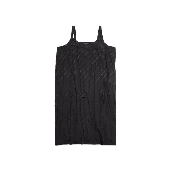 Women Oversized Slip Dress - Black